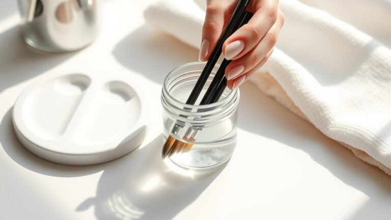 clean nail art brushes efficiently