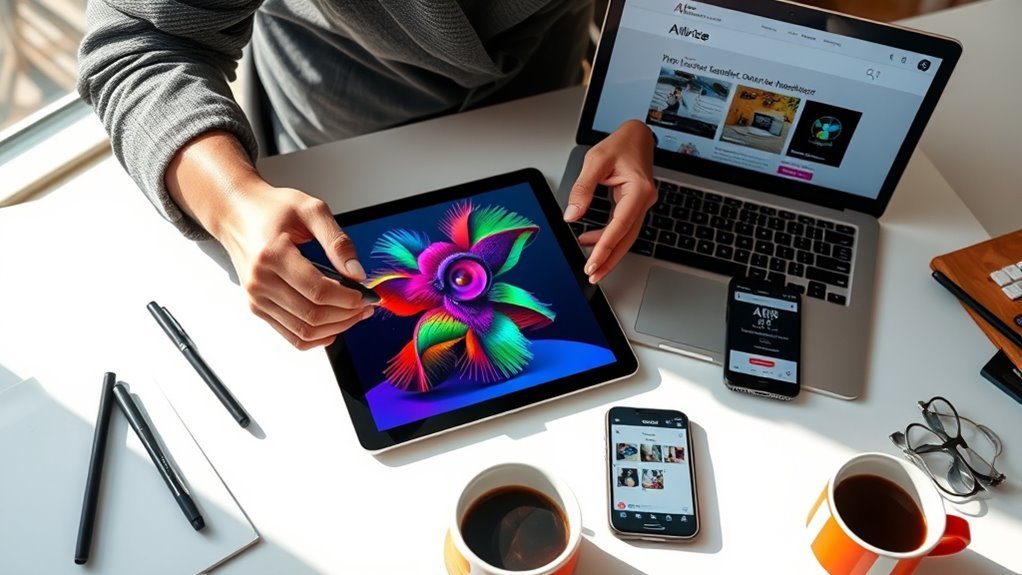create upload promote art
