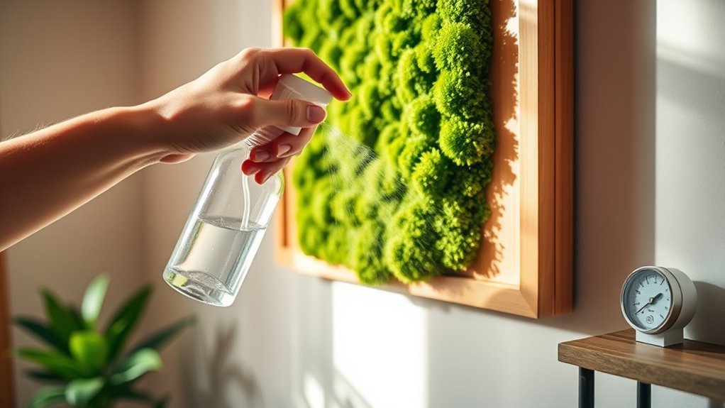 display moss art safely