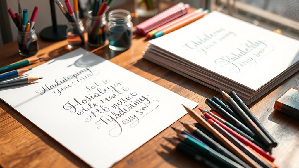 enhance with floral hand lettering