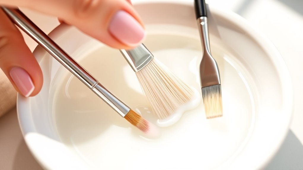 gentle brush cleaner routine