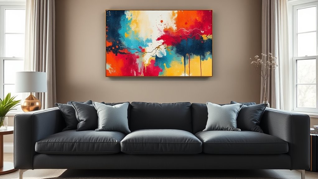 hang art 8 10 inches above