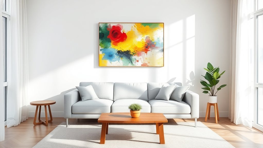 hang art high above