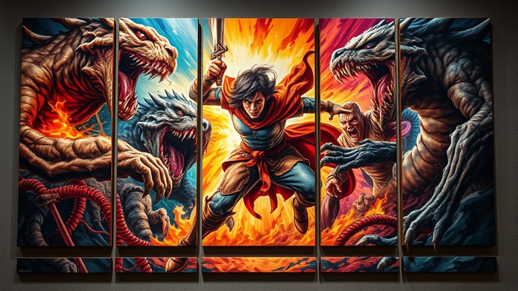he fights monsters art