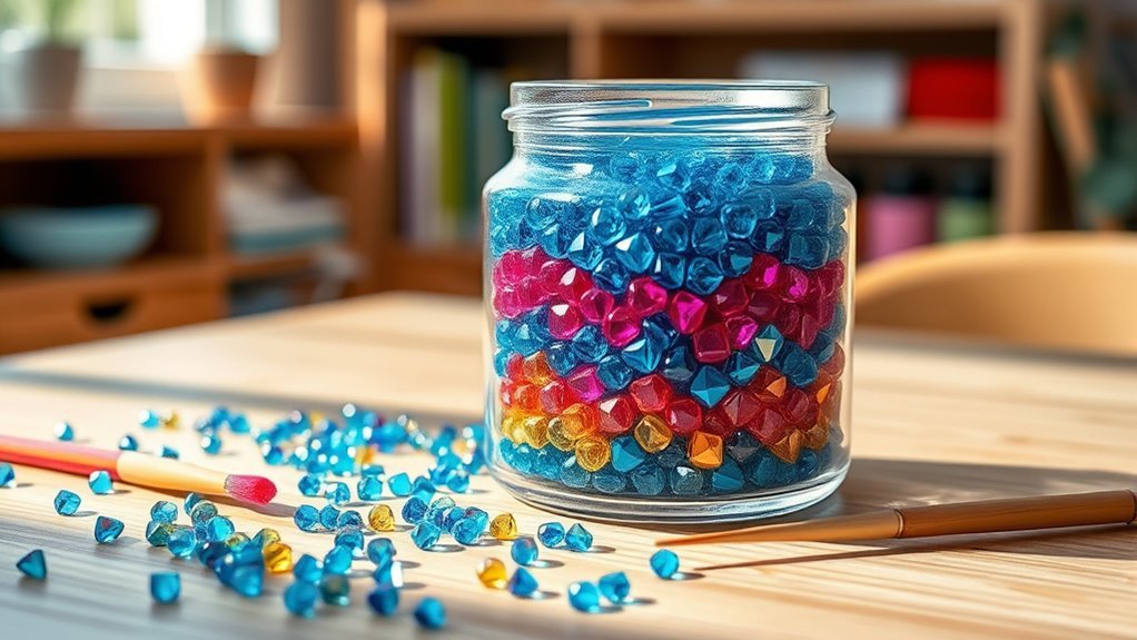 layered bead jar decorations