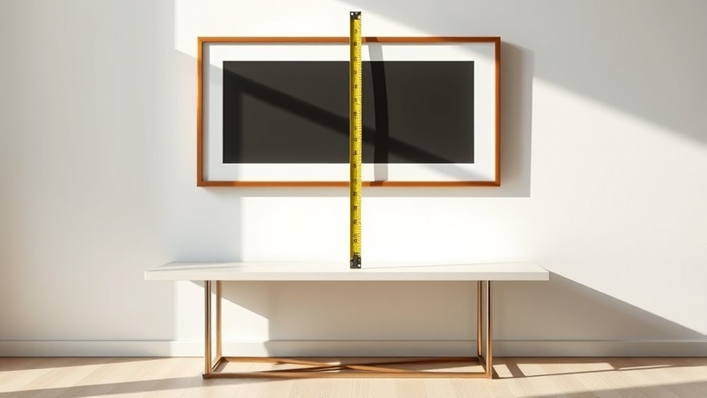 measure artwork height placement