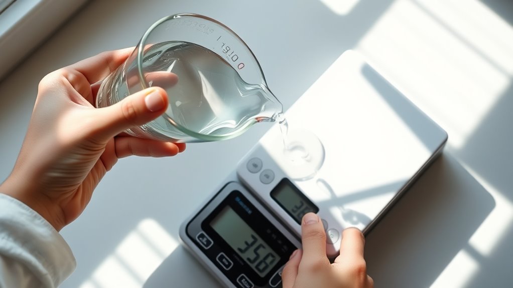 measure resin and hardener carefully