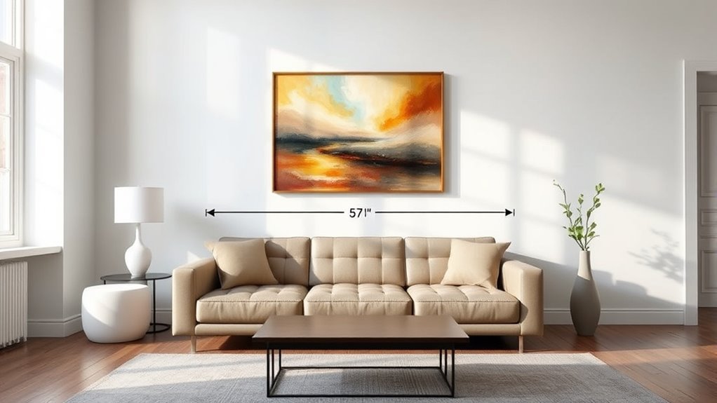 optimal art hanging height