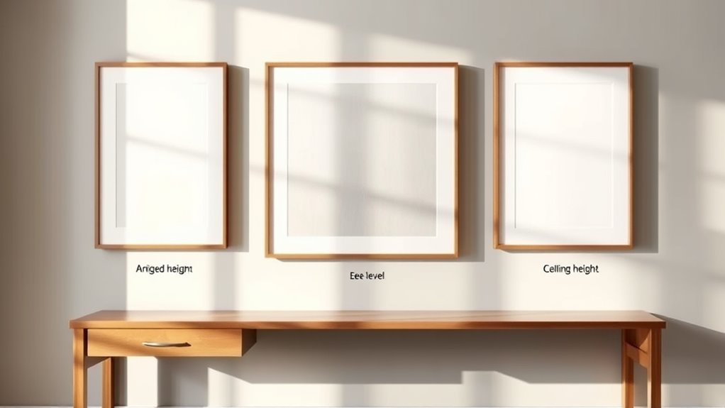 optimal art hanging height