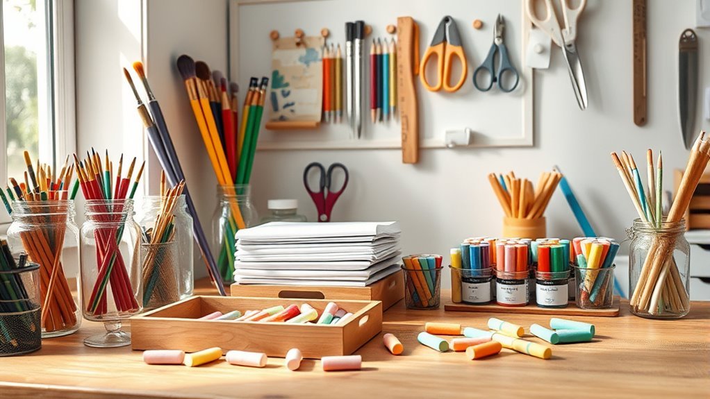 organize art supplies easily