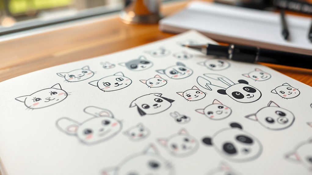 simple cute animal doodles