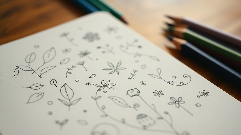 simple nature doodle ideas