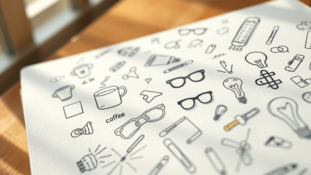 sketch simple everyday objects