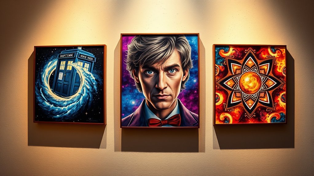 three doctor who artworks