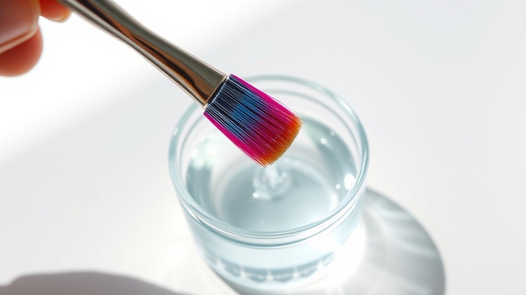 wipe brushes immediately after use