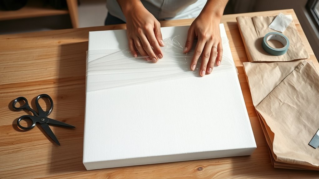 wrap canvas art easily